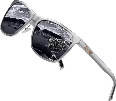 Immagine prodotto di DUCO Occhiali da sole polarizzati da uomo Protezione UV400 Montatura retrò Lenti in metallo Sport 3029H