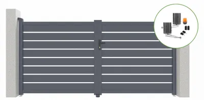 Produktbild von Flügeltor elektrisch 3m VOGEL H.160cm + Drehtorantrieb BUNKER B500