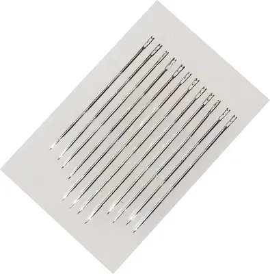 Produktbild von Nähnadel Sortiment Set Handnähnadeln 12-teilig Dicke 0,8mm Länge 36, 38, 42 mm, Farbe:silber