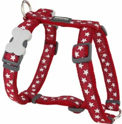 Immagine prodotto di Pettorina per cani Red Dingo Style Red Star White 46-76 cm