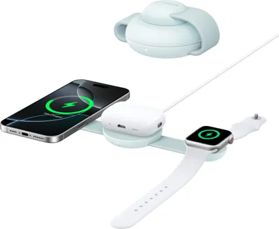Obrázok produktu pre Bezdrôtová nabíjací stanica Anker MagGo (3 v 1, skladateľná nabíjací podložka) Sprout Green