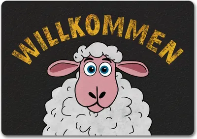 Produktbild von Willkommen Cartoon Schaf Fussmatte für Haustür