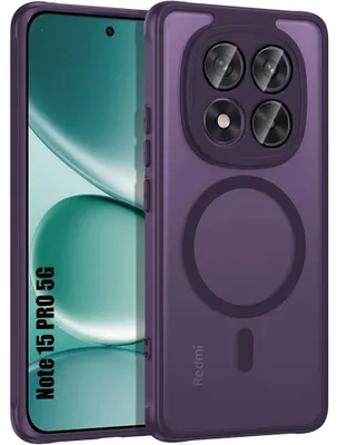 Image de Coque pour Xiaomi Redmi Note 15 Pro 5G, Protection avec Anneau Magnétique et Vitre Caméra - Violet