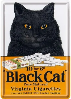 Produktbild von Nostalgic-Art - Blechpostkarte - Black Cat