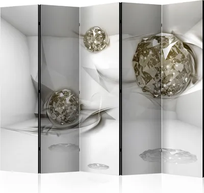 Produktbild von Neuheit! Dekorativer Paravent Raumteiler Trennwand Foto-Paravent Spanische Wand XXL 3D Abstrakt Diamant 225x172 cm a-A-0131-z-c