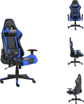 Immagine prodotto di vidaXL Sedia da gioco girevole in PVC blu - Sedia da gioco