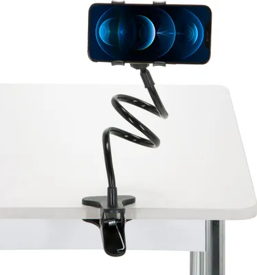 Produktbild von hjh OFFICE Handy & Tablet Halterung FLEXMOBI Handyhalter, Smartphone Ständer, Tablethalterung verstellbar