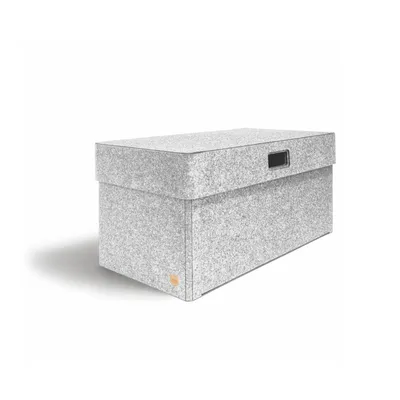 Produktbild von Aufbewahrungsbox CLASSIC Filz 32 x 68 x 30 cm mit Deckel in hellgrau meliert