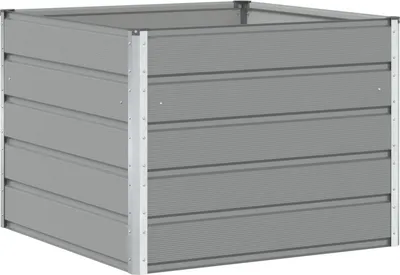 Immagine prodotto di vidaXL Fioriera grigio chiaro 100 x 100 x 75 cm in acciaio