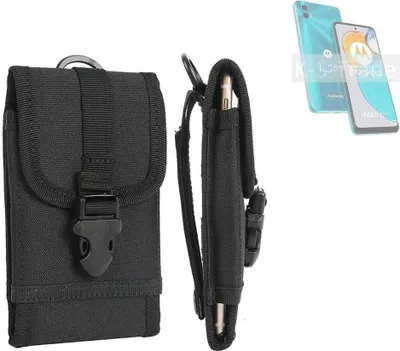 Produktbild von K-S-Trade Holster Handy Hülle kompatibel mit Motorola Moto E22s Holster Handytasche Gürtel Tasche Schutz Hülle Robust Outdoor schwarz