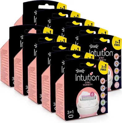 Zdjęcie produktu dla Ostrza do maszynki do golenia Wilkinson Intuition 2 w 1 Variety, opakowanie 4 x 10 szt