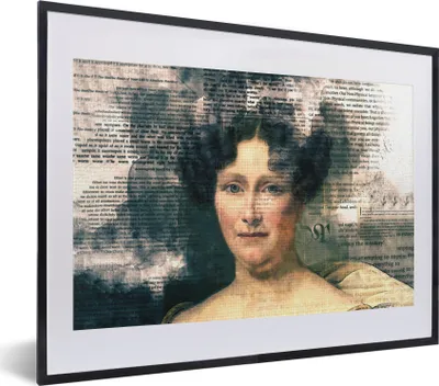 Produktbild von MuchoWow® Gerahmtes Poster Johanna Henriëtte Engelen - Dubois Drahonet - Zeitungsartikel 40x30 cm - Poster mit Schwarzem Bilderrahmen Wandposter Rahmen Foto Bilder - Bilderrahmen - Poster im Rahmen
