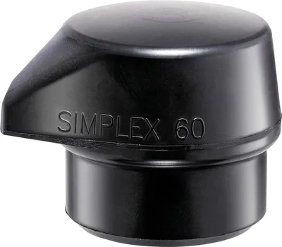 Produktbild von Schonhammerkopf Kopf-D.60mm Gum.schwarz mittelh.HALDER