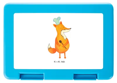 Produktbild von Mr. & Mrs. Panda Bento Box Fuchs Koch - Weiß - Geschenk, Spruch Lustig, Kochlöffel, Lunchbox, Bäcker, Essensbox, Chefkoch, Vorratsbehälter, Snackbox, Hungrig