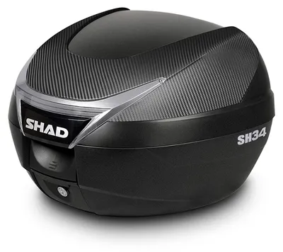 Produktbild von SHAD D0b34106 – Gepäckkoffer oder -tasche für den Heckbereich, geeignet für Roller oder Motorrad, Modell SH34 Carbon