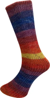 Produktbild von Ferner WOLLE-Lungauer Bunt Sockenwolle von Stofftreff Santi®, ca. 225 m Lauflänge, 150 g, Meterware