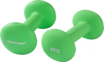 Immagine prodotto di Manubri in neoprene Tunturi da 4,0 kg, verdi, coppia