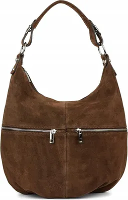 Produktbild von Damen-Lederhandtasche, A4-Tasche, Shopper-Tasche, Schultertasche, Wildleder