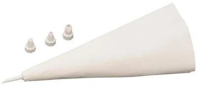 Obrázek produktu pro Zdobicí sáček Fackelmann 42786, 31 cm, 4 nástavce, bavlna, bílá