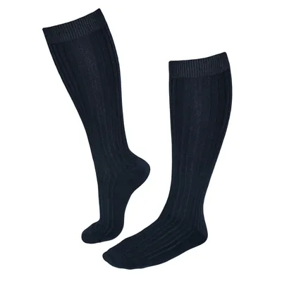 Produktbild von Damen Kniestrümpfe aus Baumwolle Rippe Marine Größe 39-42