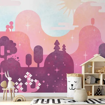 Produktbild von Selbstklebende Folie Fototapete - Candy Land 245x175 cm Für Kinder e-A-0133-a-a