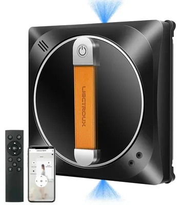 Produktbild von Fensterputzroboter YW910 - Fensterreinigungsroboter - 3000Pa Saugkraft - duale Wassersprühung auto/manuell - Laser-Sensor - App & Fernbedienung - Schwarz
