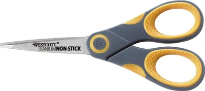 Immagine prodotto di WESTCOTT E-33650 00 Forbici WESTCOTT in titanio antiaderente, lunghezza: 130 mm, grigio/giallo