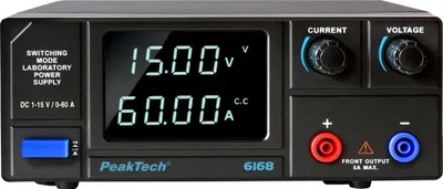 Produktbild von PEAKTECH Labornetzgerät P 6168, 1...15 V, 0...60 A, 900 W