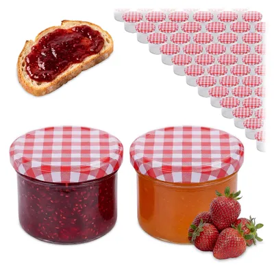 Zdjęcie produktu dla Słoiki Relaxdays, zestaw 100 sztuk, 220 ml, zakrętki typu twist-off, do wekowania i konserwowania, słoiki na dżemy, przezroczyste