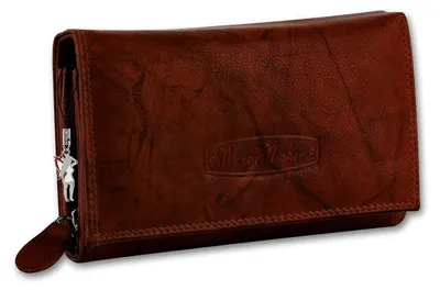 Produktbild von Money Maker Damen RFID Blocker Kellnerbörse braun Echtleder D2OPJ704N
