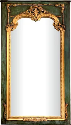 Produktbild von Casa Padrino Barock  Wandspiegel Grün Antik Stil / Gold 105 cm x H 192 cm - Antik Look - Edel & Prunkvoll