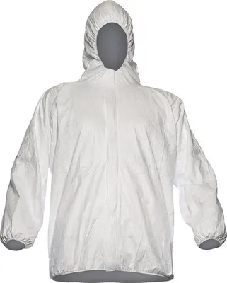 Produktbild von Chemikalienschutzjacke TYVEK® PP33 Gr.L weiß TYVEK