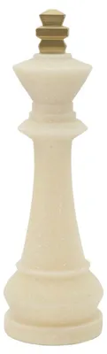 Obrázek produktu pro Mauro Ferretti, dekorativní šachová figurka "Královna", křišťál, průměr 13 cm, výška 41 cm, bílá a zlatá barva