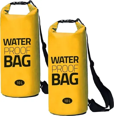 Zdjęcie produktu dla Eurocatch - 2x Wasserdicht Dry Bag - Duffel Bag - Wasserdicht - Gelb - 10 Liter
