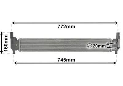 Produktbild von VAN WEZEL 03002346 Kühler Wasserkühler Motorkühler für VW Polo Schrägheck (6R1, 6C1) für SKODA Fabia II Schrägheck (542) Fabia II Combi (545) für SEAT