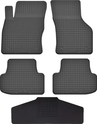 Produktbild von Gummi Fußmatten Set Für: Skoda Kamiq (2019-) Gummimatten Schwarz