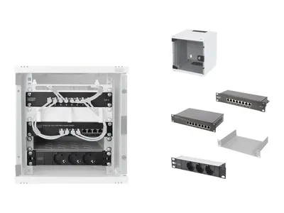 Produktbild von Zestaw sieciowy DIGITUS 254 mm (10") - 6U, 312x300 mm (WxD)