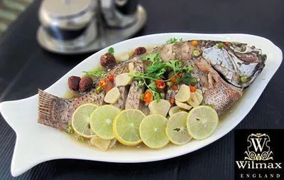 Produktbild von Wilmax Fischplatte 25.5 cm aus Porzellan Weiß WL-992007/A