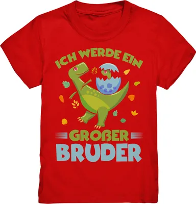 Produktbild von Dino zukünftiger Großer Bruder T-Shirt – Red / 110/116 (5-6)