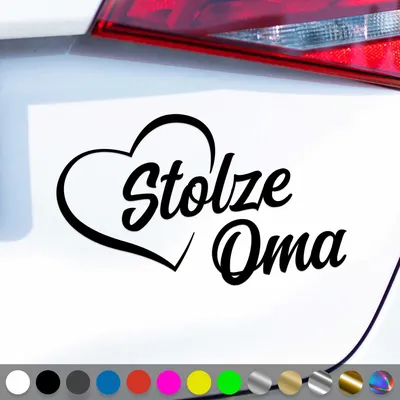 Produktbild von PantherPixel Stolze Oma Aufkleber Großeltern Enkelkinder Sticker Auto Geschenkidee Farbe Schwarz