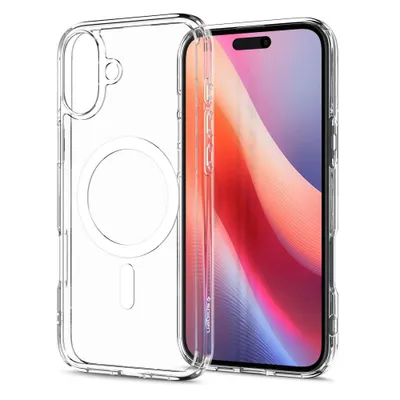 Image de Étui SPIGEN ULTRA HYBRID MAG compatible avec MagSafe adapté à l'IPHONE 16 blanc