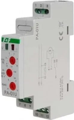 Zdjęcie produktu dla Przekaźnik analogowy z wejściem napięciowym 8A 1xNO/NC 9-30V PA-01U F&F