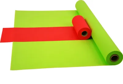 Produktbild von Sensalux Kombi-Set 1 Tischdeckenrolle 1,5m x 25m apfelgrün + Tischläufer 30cm rot
