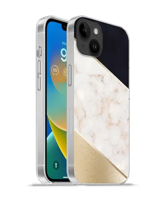 Produktbild von MuchoWow® Handyhülle Schutzhülle Hülle für Apple iPhone 14 Plus - Soft case Marmor - Gold - Rosa Silikon Softcase Handy Hülle - Abbildung