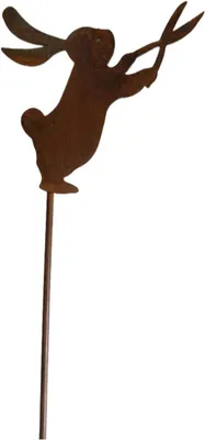 Obrázek produktu pro Kovové dekorace do zahrady, rezavé figurky, 3 kusy, vhodné pro venkovní použití