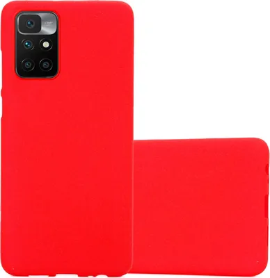 Produktbild von Cadorabo Schutzhülle für Xiaomi RedMi 10 / RedMi NOTE 11 4G Hülle in Rot Handyhülle TPU Etui Cover Case