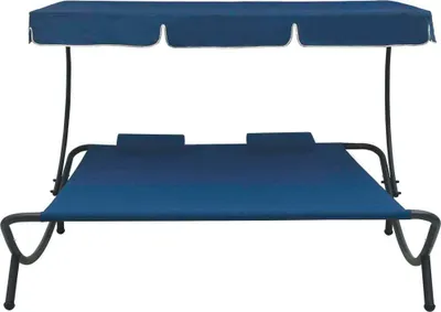 Immagine prodotto di Lettino con tettuccio e cuscino blu