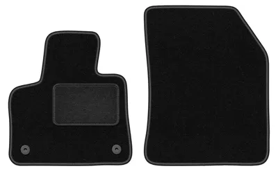 Produktbild von Velours-Fußmatten Vorne passend für Peugeot 4008 II (Crossover, Bj. 2016-) –  schwarz, passgenau, mit Befestigungen set 2 Stk. - STANDARD