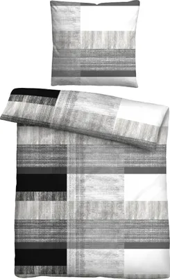 Produktbild von Castell Bettwäsche grau 1x 155x220 cm + 1x 80x80 cm