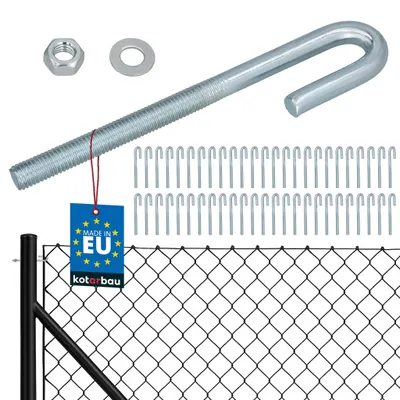 Produktbild von KOTARBAU® 50er Set Gewindespanner für Zäune M10 Spannschloss für Maschendrahtzaun offener Drahtspanner verzinkter Stahl